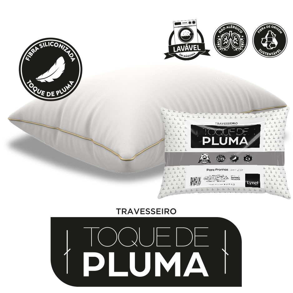 travesseiro toque de pluma lynel têxtil a