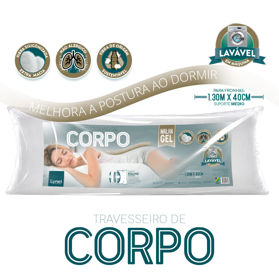 travesseiro de corpo lynel têxtil